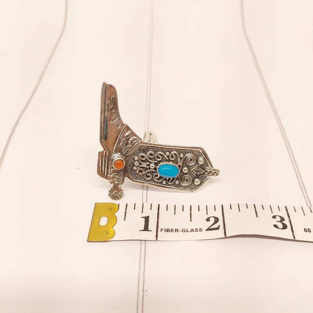 Cowboy Boot STATEMENT RING Sz8 - Picture 10 of 10